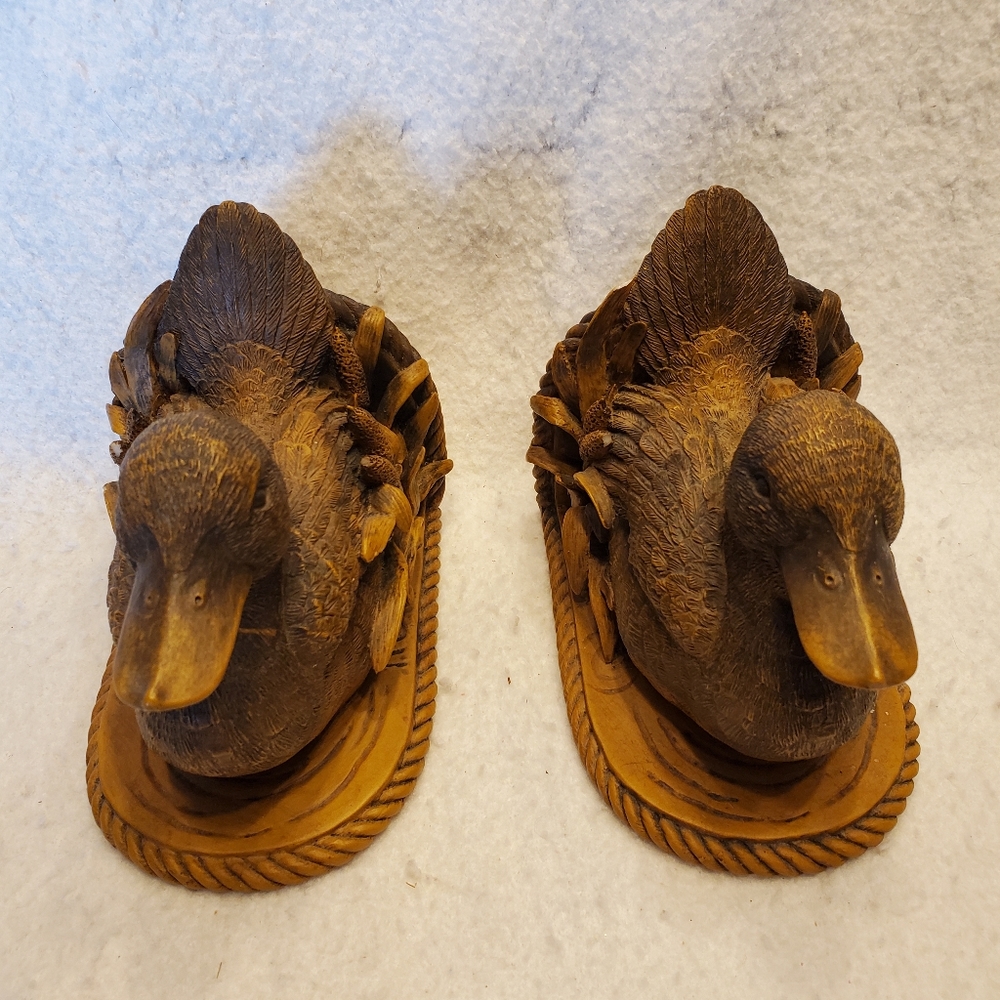 National Wildlife Federation Vtg 1997 Ceramic Duck Bookends